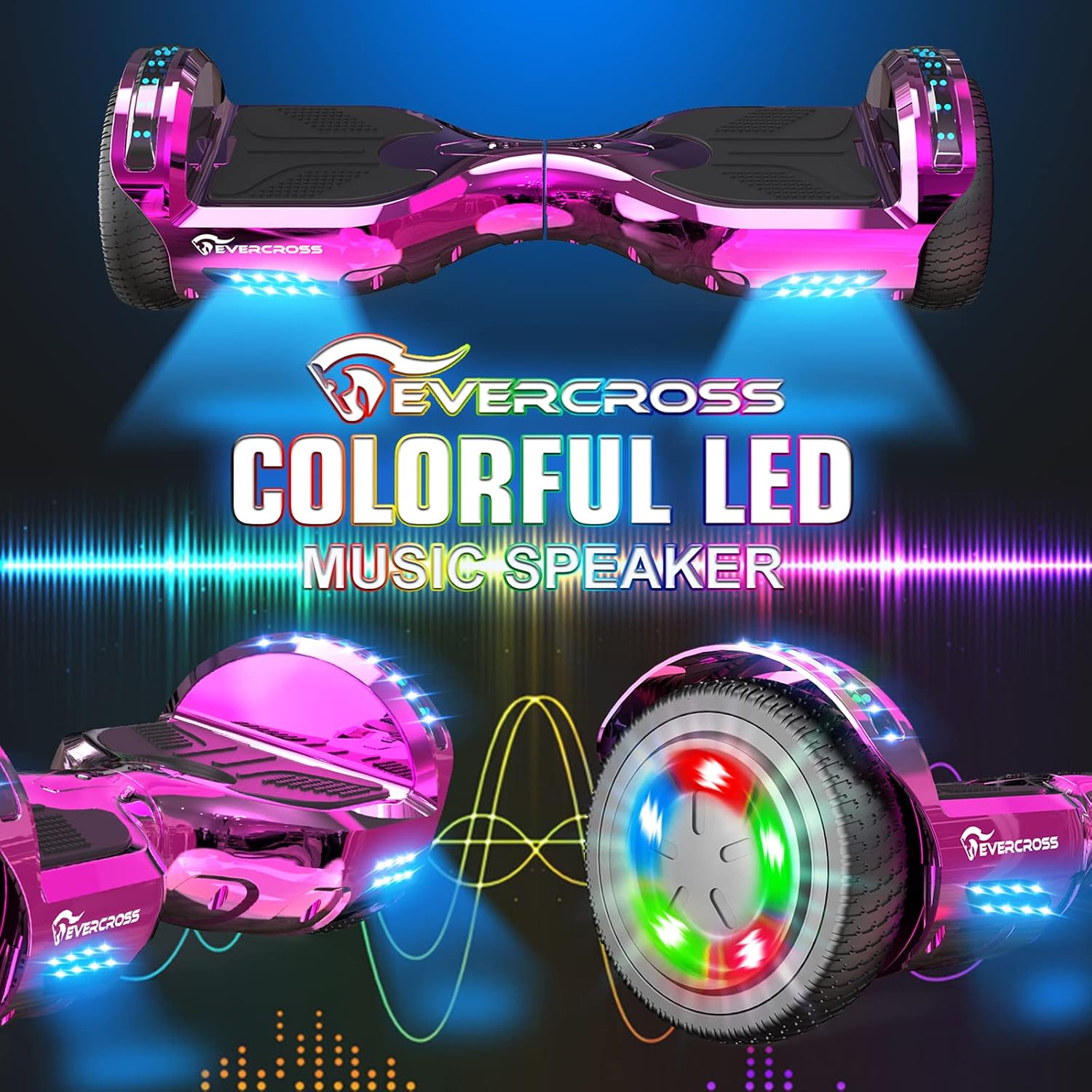 Thumbnail 2 de EVERCROSS 6,5" Hoverboard mit Sitz + Hoverkart – Bluetooth, LED, 4Ah Akku