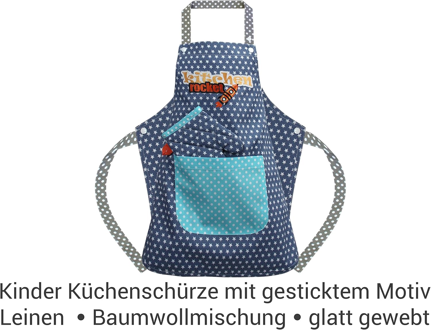 Detalle 2 de Toque de chef enfant Emily's Check 468.550 – Kitchen Rocket, toque adjustable pour enfants