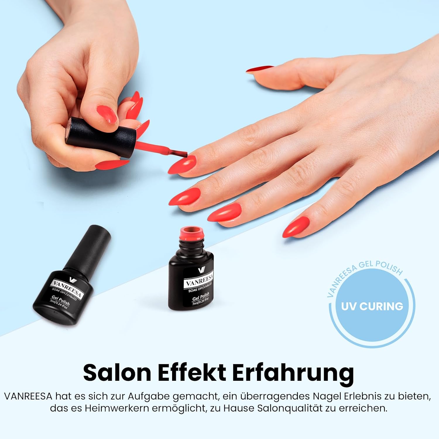 Thumbnail 6 de VANREESA U V Nagellack Set mit 45 Farben (Gel Nägel Starterset inkl. Unterlack & Überlack)