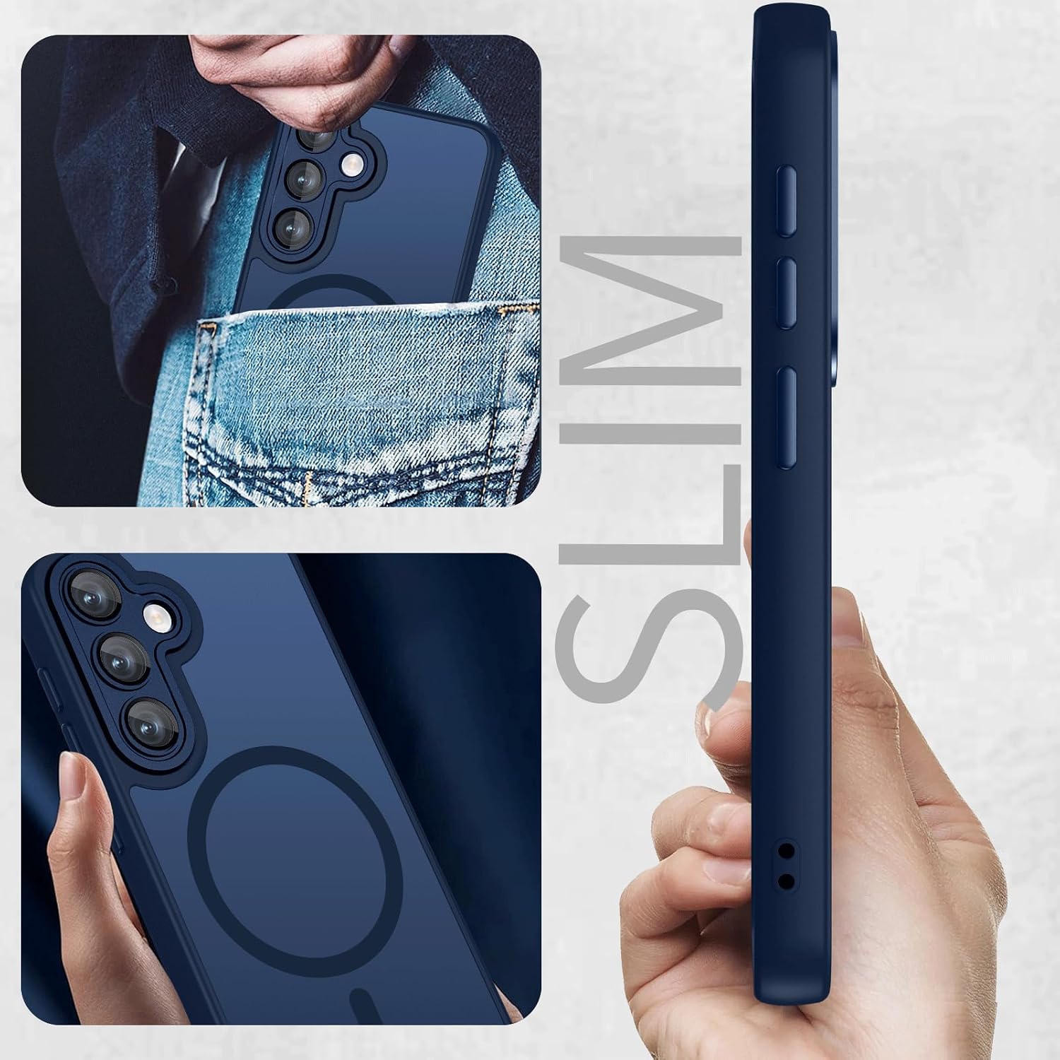 Thumbnail 3 de Magnetica Cover per Samsung Galaxy S24 FE: custodia trasparente opaca con supporto MagSafe