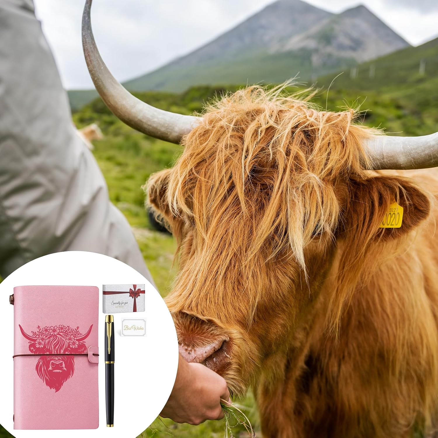 Thumbnail 5 de Highland Cow Leather Journal, A6