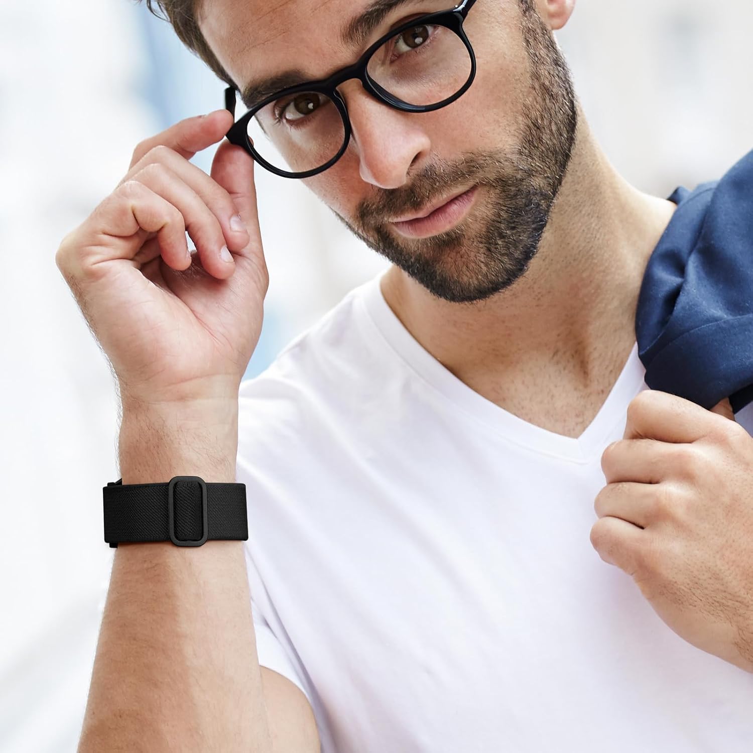 Thumbnail 4 de Joehwerr 3 Pack Elastic Straps for Samsung Galaxy Watch – Stretch Nylon Sport Band (20mm) for Galaxy Watch 7/6/5/4 Series