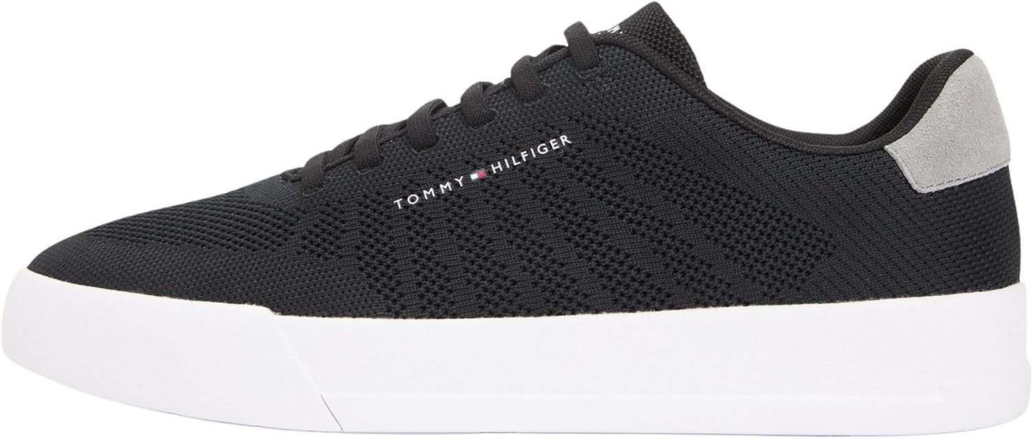 Detalle de Tommy Hilfiger Men's TH Court Knit Low Top: a practical, stylish everyday trainer