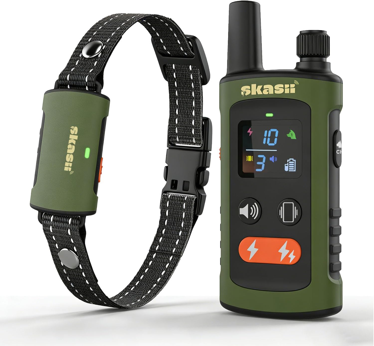 Detalle de Skasii dog training collar, dark green