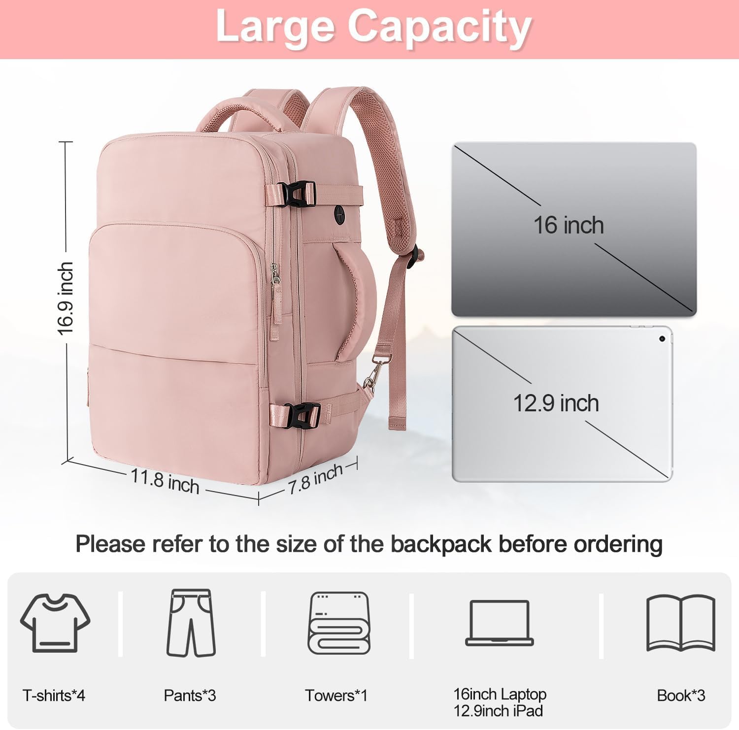 Thumbnail 5 de Sinaliy Travel Backpack Flight-Approved Carry-On