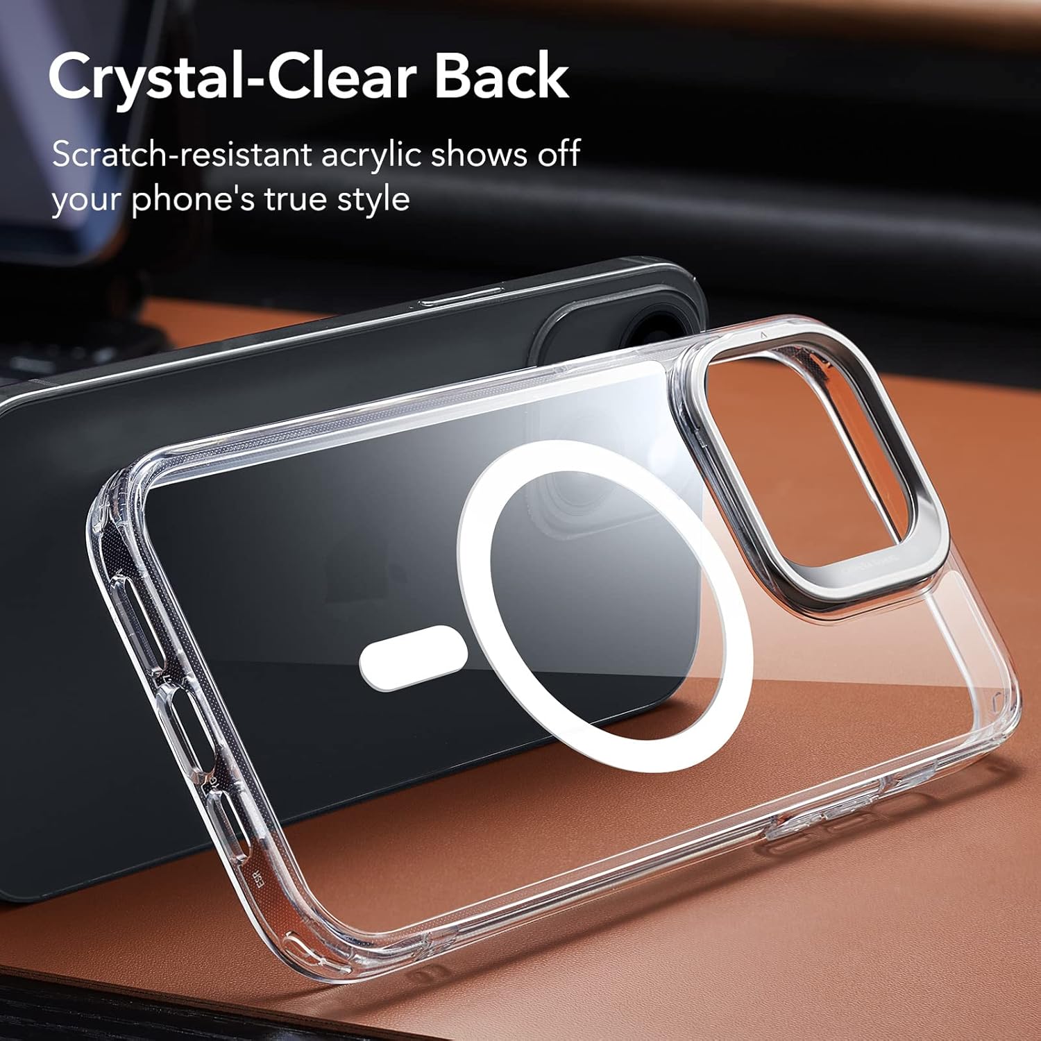 Thumbnail 6 de ESR Classic Series Clear Case for iPhone 13 / iPhone 14 with MagSafe Compatibility and Adjustable Camera Ring Stand