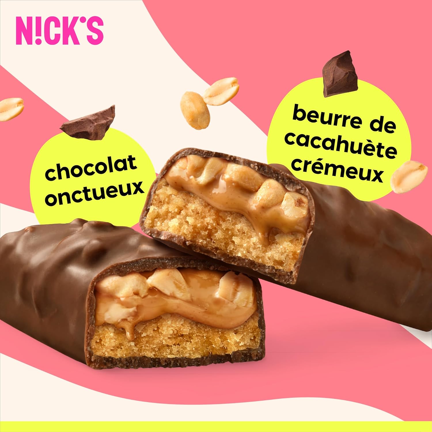 Thumbnail 4 de N!CK'S NICKS Barre protéinée low carb au beurre de cacahuète (12 barres)
