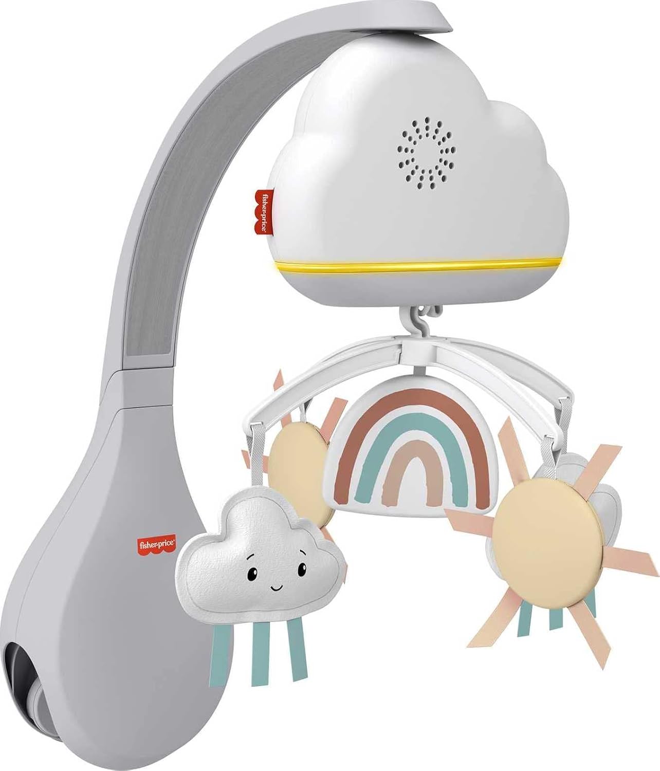 Fisher-Price Rainbow Showers mobile to bedside sound machine (HBP40) with music & night light