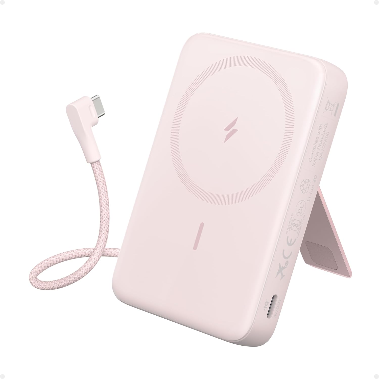 Thumbnail 6 de Anker Zolo Magnetic Power Bank 10K: 30W Fast Charge, Built‑in USB‑C Cable & Stand