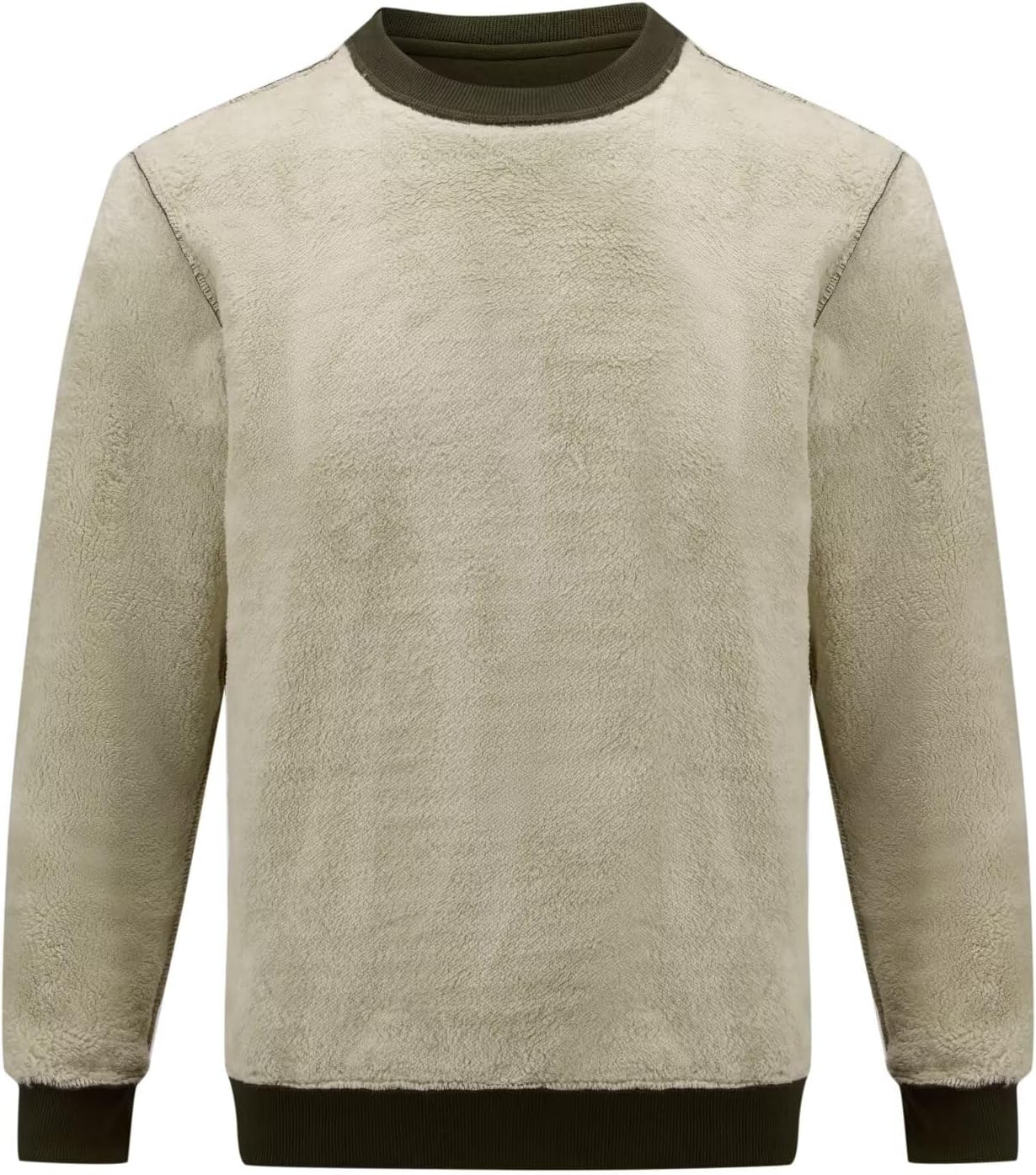 Detalle 2 de PrimeCrest fleece-sweatshirt voor heren met ronde hals en elastische boorden