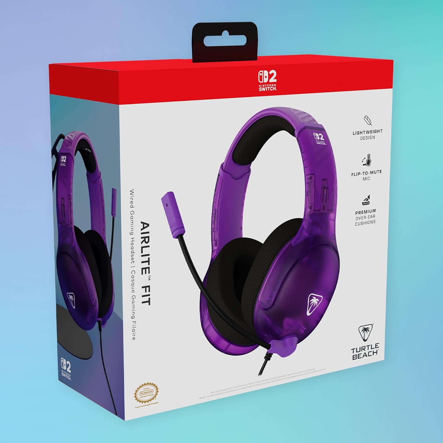 Thumbnail 6 de Turtle Beach Airlite Fit Ghost Purple Wired Gaming Headset – Officially Licensed for Nintendo Switch