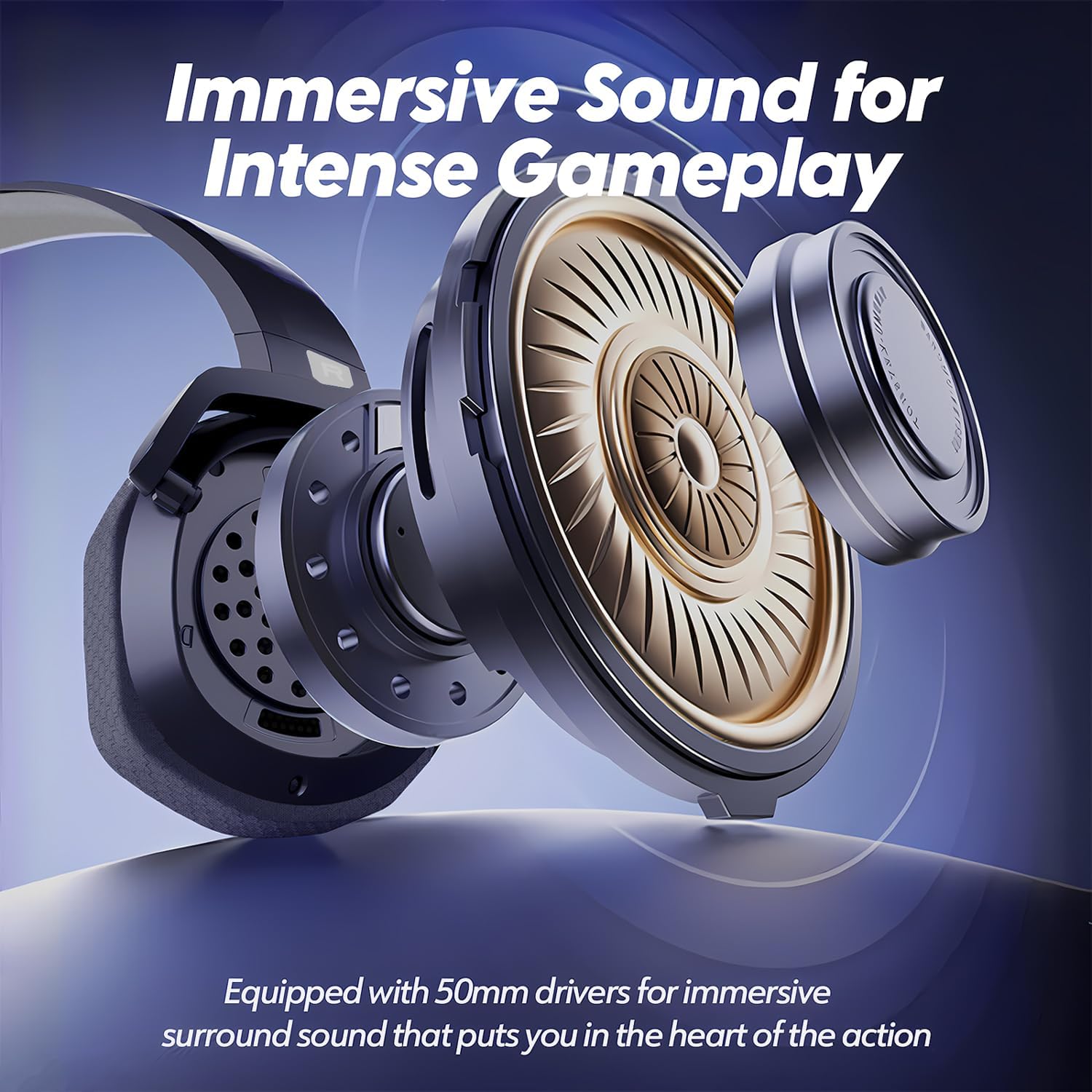 Thumbnail 4 de NUBWO G06 cuffie gaming wireless 7.1, 100+ ore