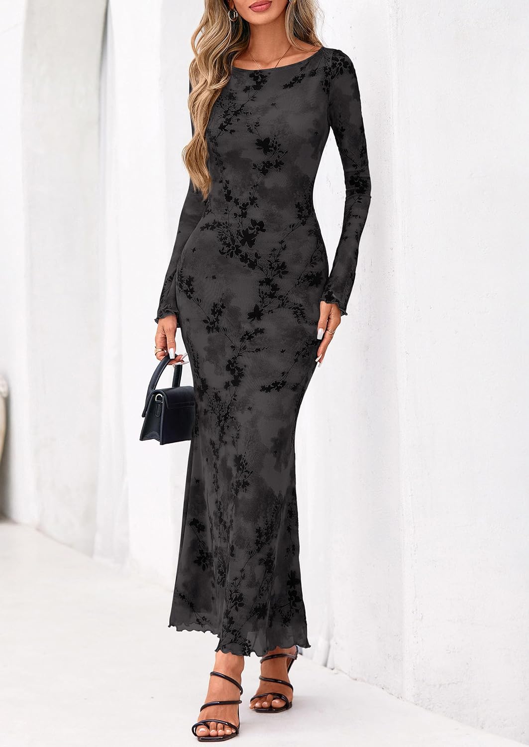 Thumbnail 6 de PrettyGarden Floral Bodycon Maxi Dress