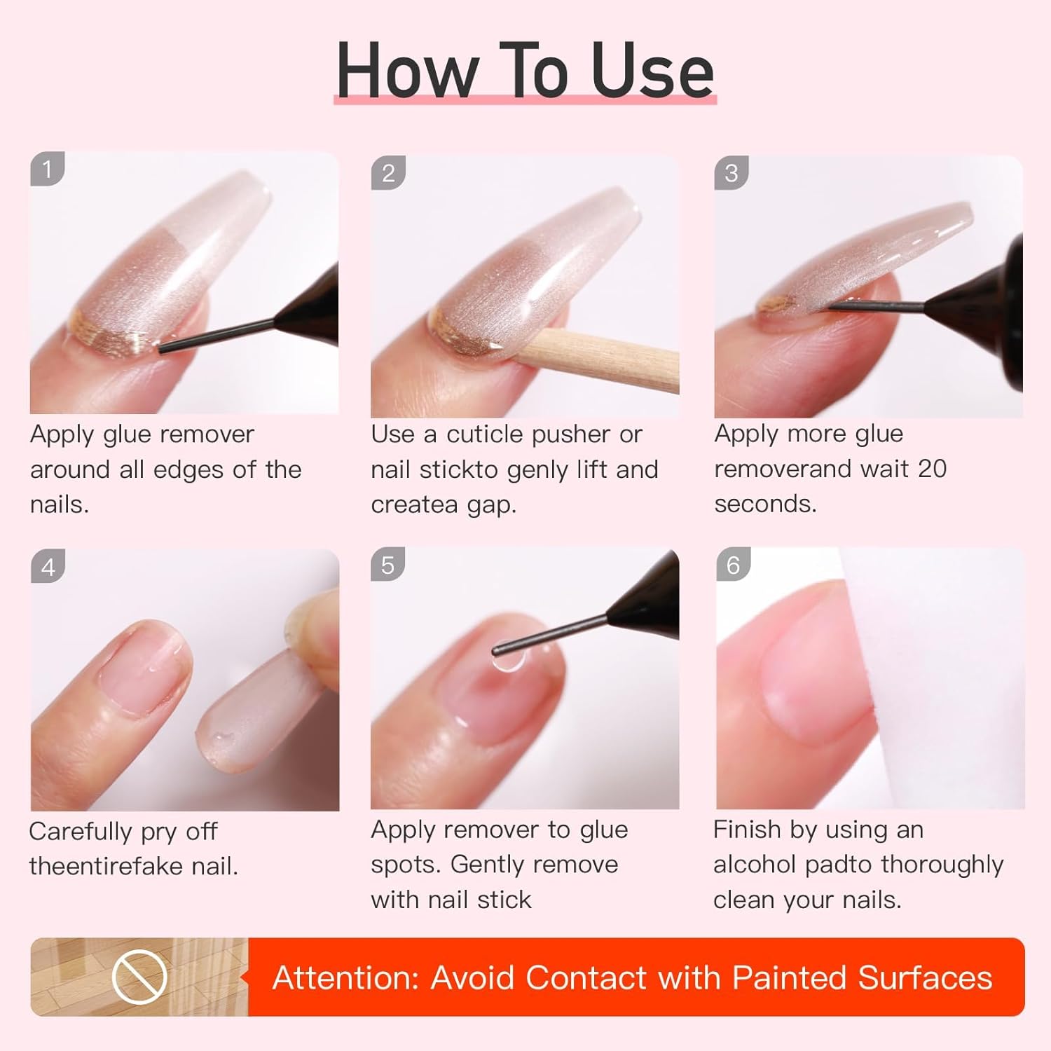 Detalle 2 de Curvlife 20ml Pinpoint Nail Glue Remover for Press On Nails – Gentle, Non-Acetone Solution