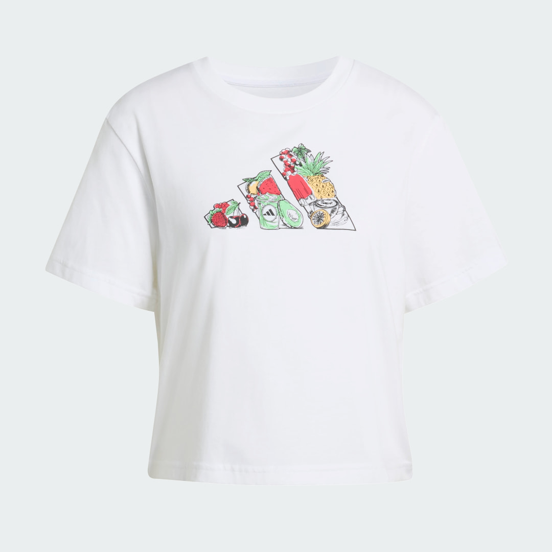 Detalle de Camiseta corta holgada estampada Food de Adidas