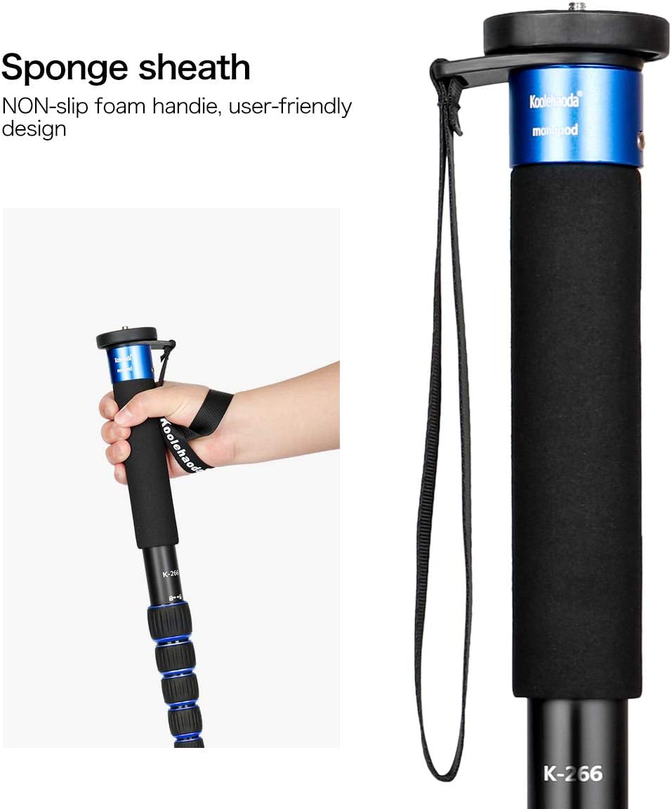 Thumbnail 5 de Koolehaoda K-266 Monopod: Compact, Lightweight 6‑Section Aluminium Unipod for 10kg Loads