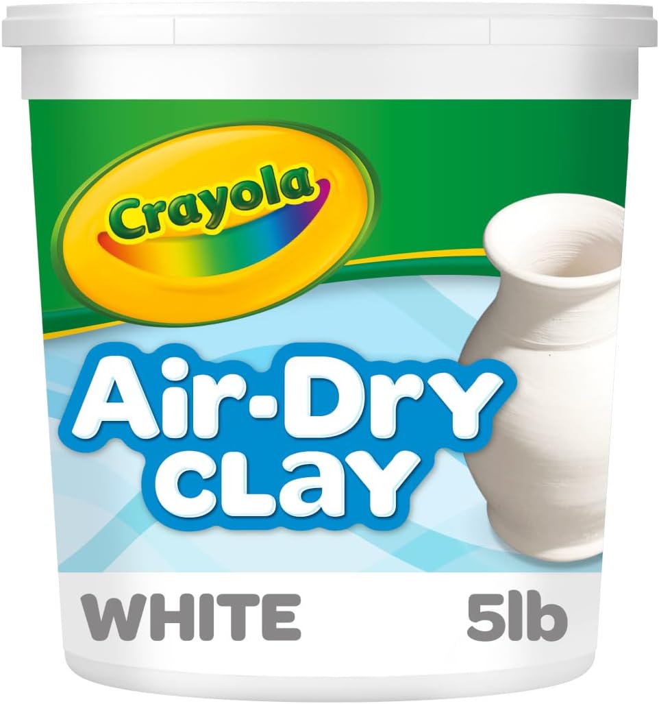 Detalle de Crayola Air Dry Clay (5lbs) – Natural White Bulk Modeling Clay for Classroom Projects