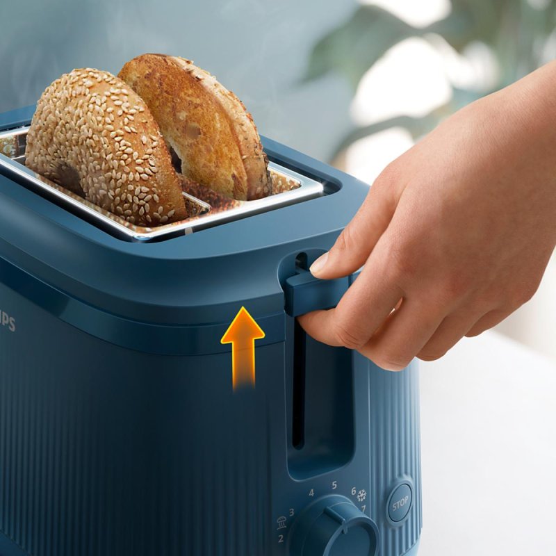 Detalle de Tostadora Philips 3000 Series 830 W: 2 ranuras, 8 niveles y carcasa fría
