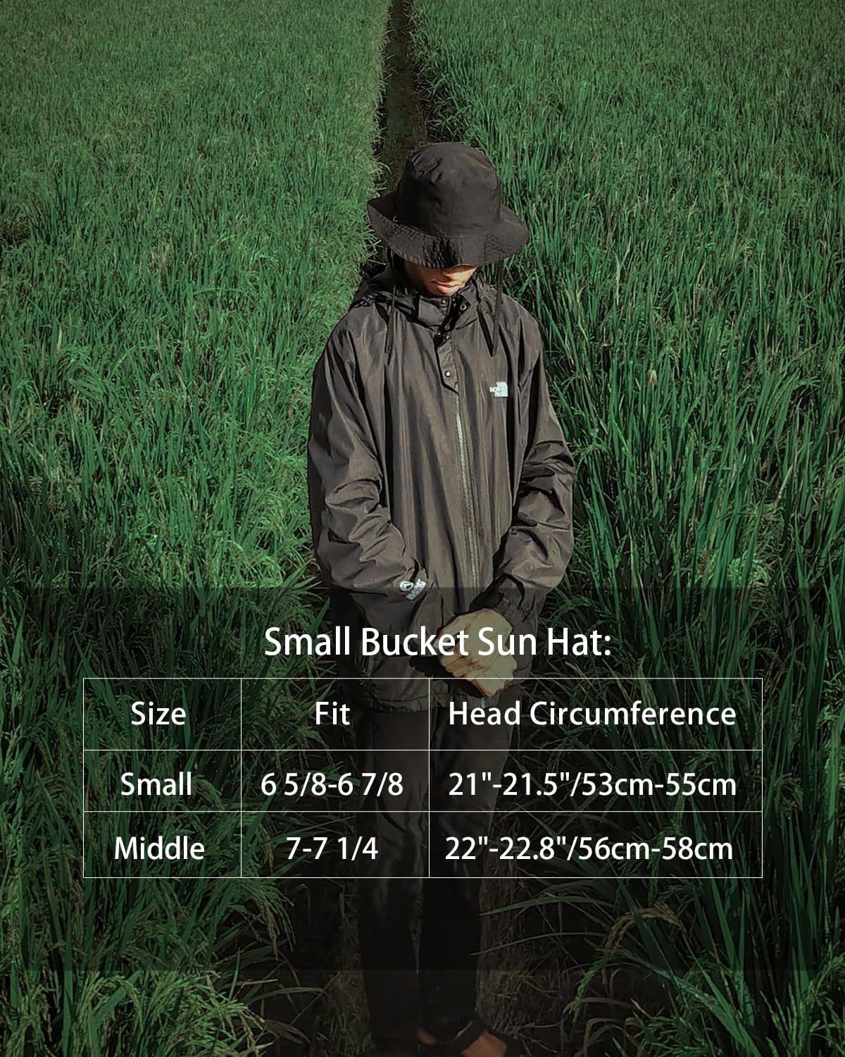 Detalle de Chapeau de pêche Zylioo Bob Grande Taille (L/XL/XXL) – séchage rapide, UPF 50+ anti-UV