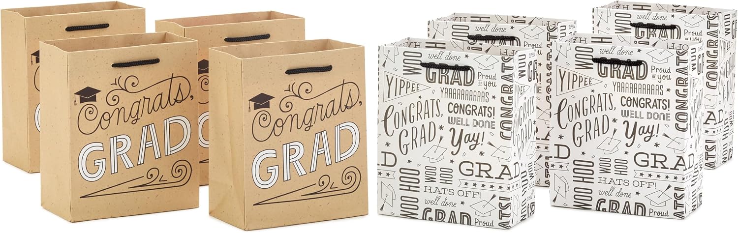 Detalle 2 de Hallmark Graduation Gift Bags, 8-Pack