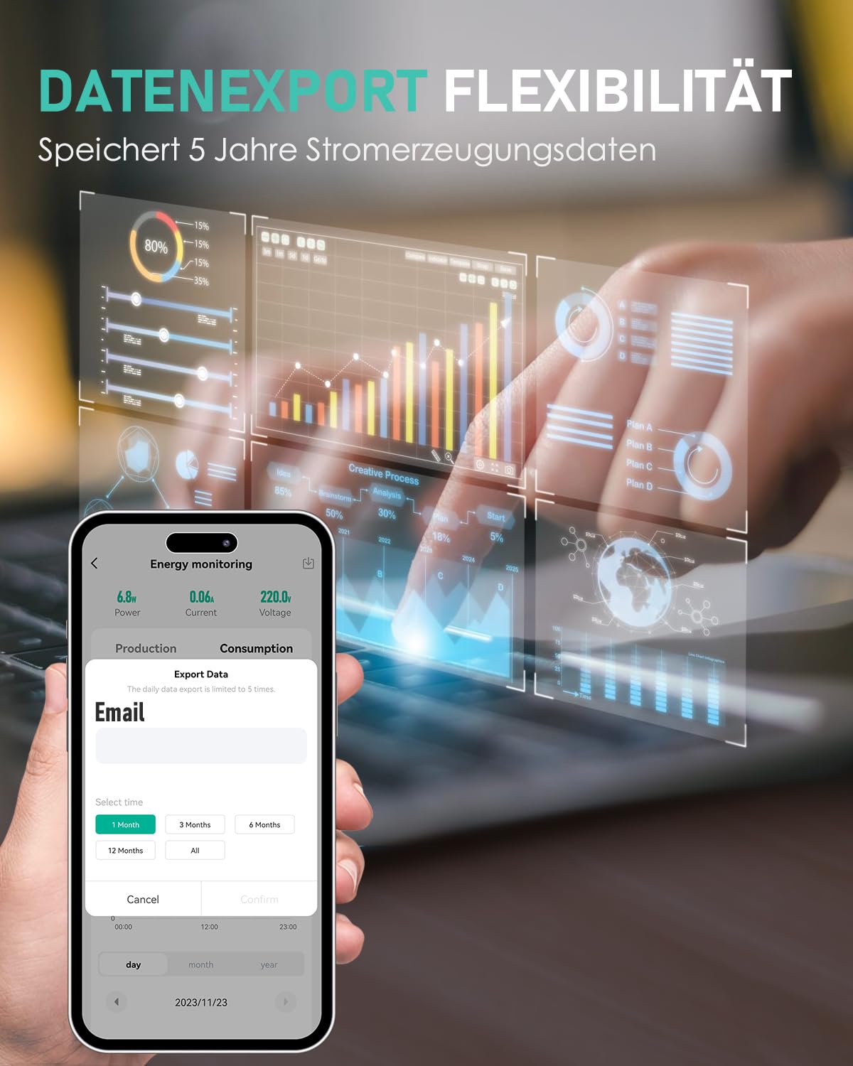 Thumbnail 6 de GreenSun WLAN-Stromzähler Steckdose Smart Life: Energie messen, schalten & per Alexa/Google steuern