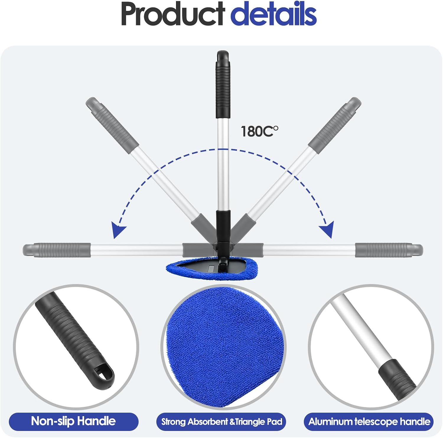 Detalle de Car Windscreen Cleaner with 9 Microfiber Pads
