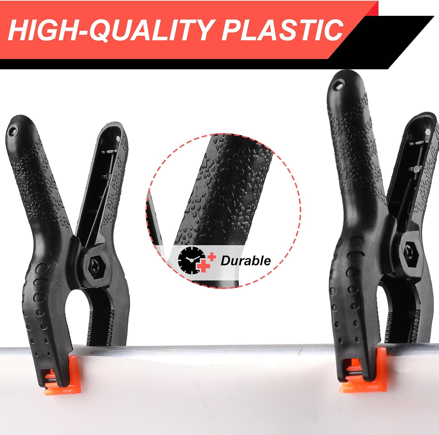 Detalle de Romeda 14AZJ0004 Spring Clamps, 8.5-Inch Plastic Clips, 2-Pack