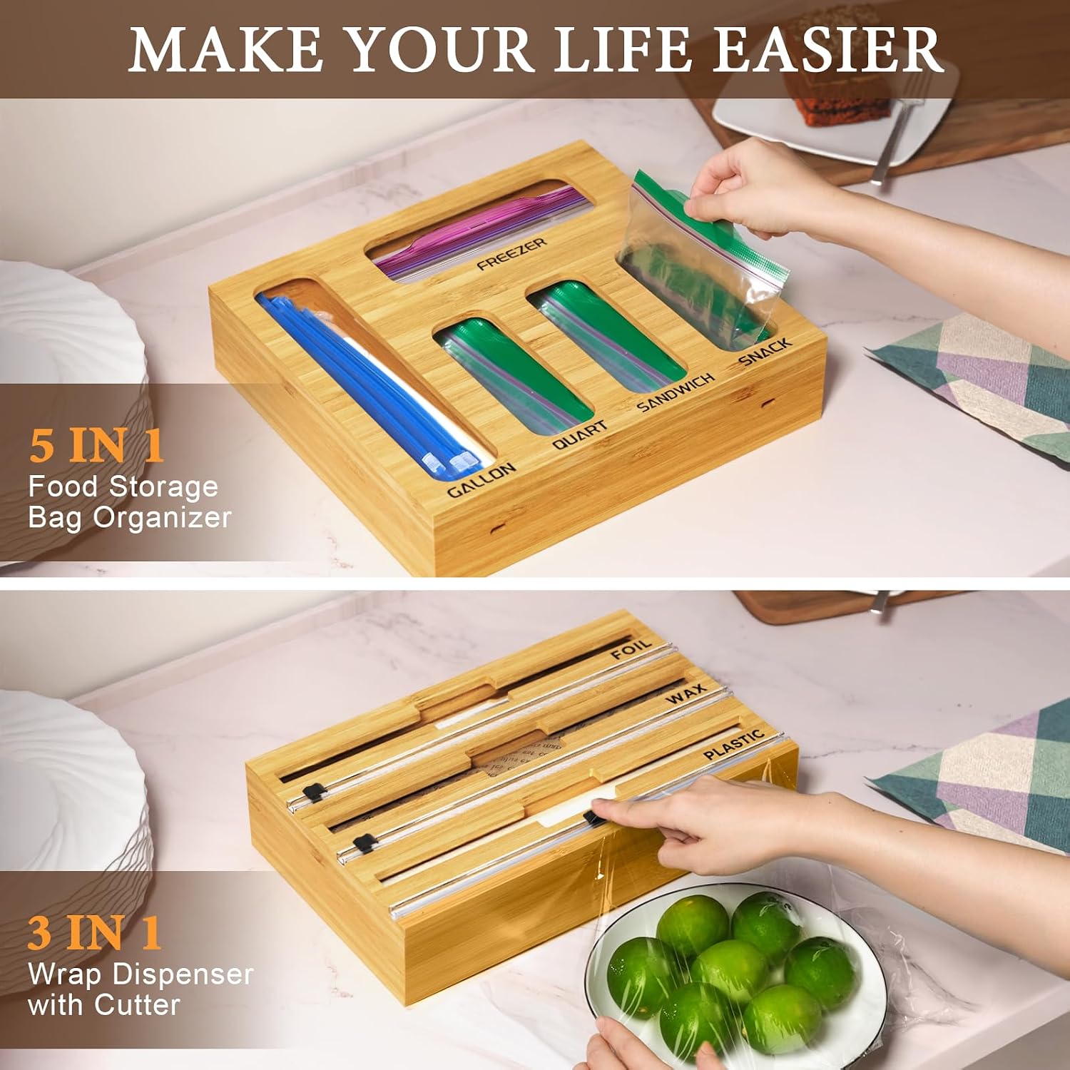 Thumbnail 4 de NIKUY Bamboo 9-in-1 Wrap and Bag Organizer