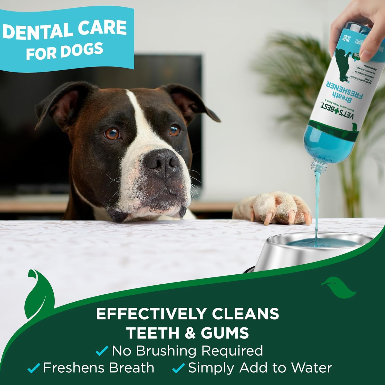 Detalle de Vet’s Best Breath Freshener, Water Additive For Dogs 500ml