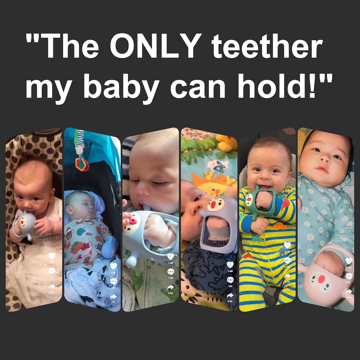 Thumbnail 5 de Smily Mia Baby Teething Toys for 0-6 Months: Penguin Teethers & Teething Mittens (2-Pack)