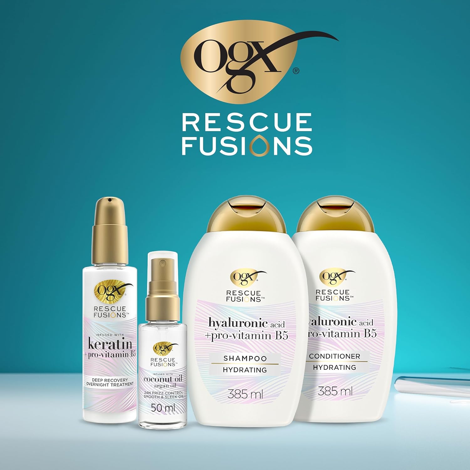 Thumbnail 6 de OGX Rescue Fusions Deep Recovery Overnight Treatment siero notte capelli con cheratina e proteine del grano (125 ml)