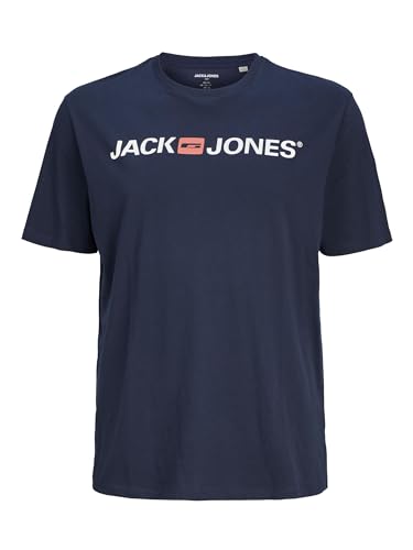 Detalle de Jack & Jones Jjecorp Logo Tee Crew Neck Noos Pls T-Shirt – Navy Blazer, 7XL EU