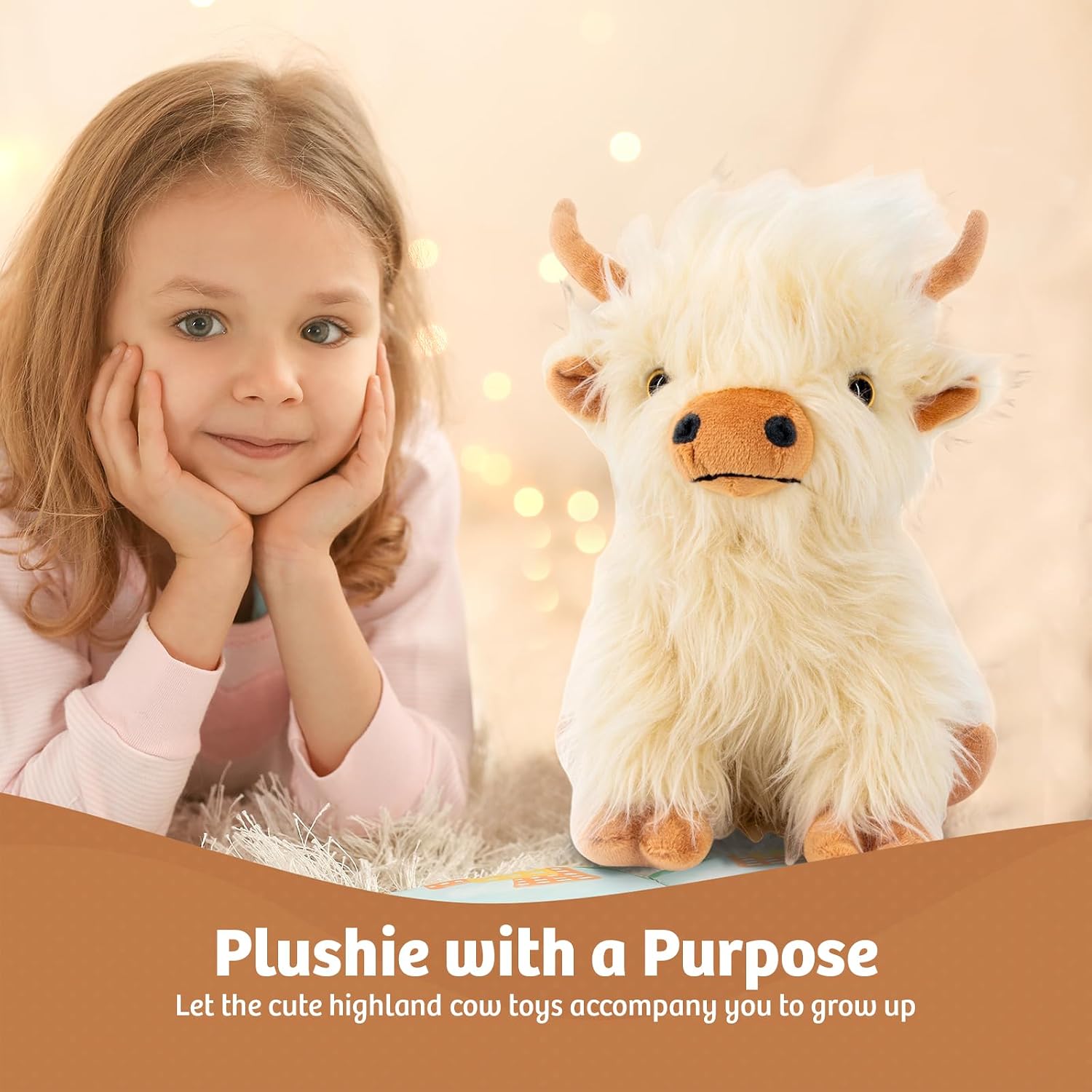 Detalle 2 de Marysun Microwavable Highland Cow Plush