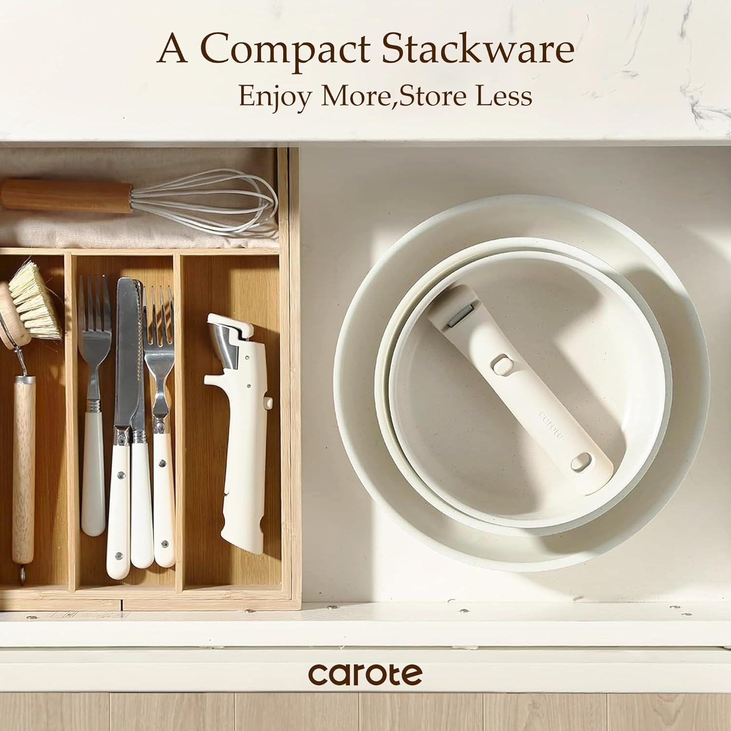 Thumbnail 5 de CAROTE 19pcs Pots and Pans Set with Detachable Handle – Nonstick, Induction Ready, Oven Safe