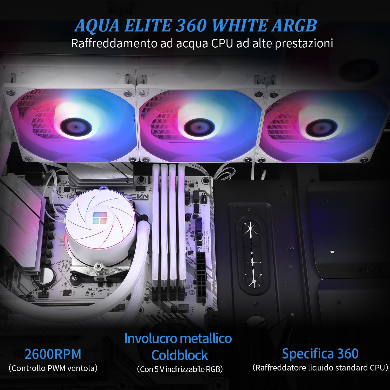 Detalle 2 de TR AQUA ELITE 360 Enfriador ARGB 360