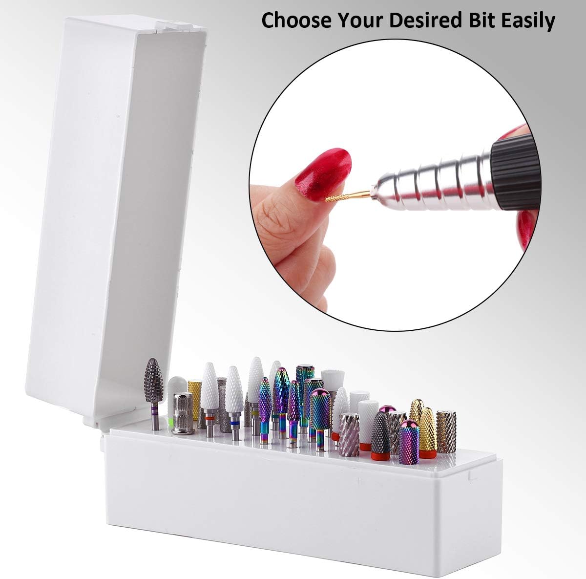 Detalle 2 de Makartt Nail Drill Bits Holder 30-hole organiser 💅