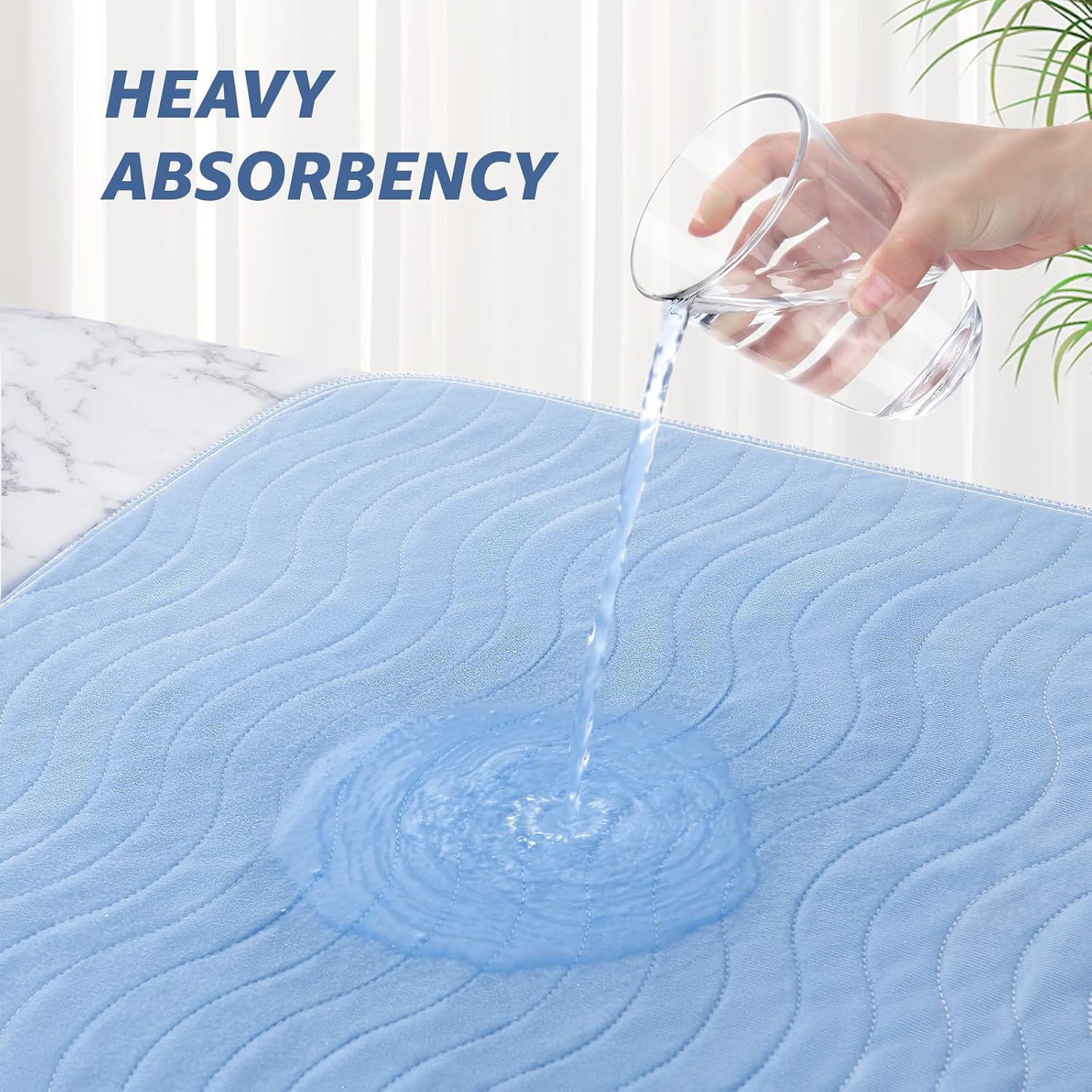 Detalle de PICK FOR LIFE 4-Pack Washable Incontinence Bed Pads & Bed Protector Sheets (86x91cm)