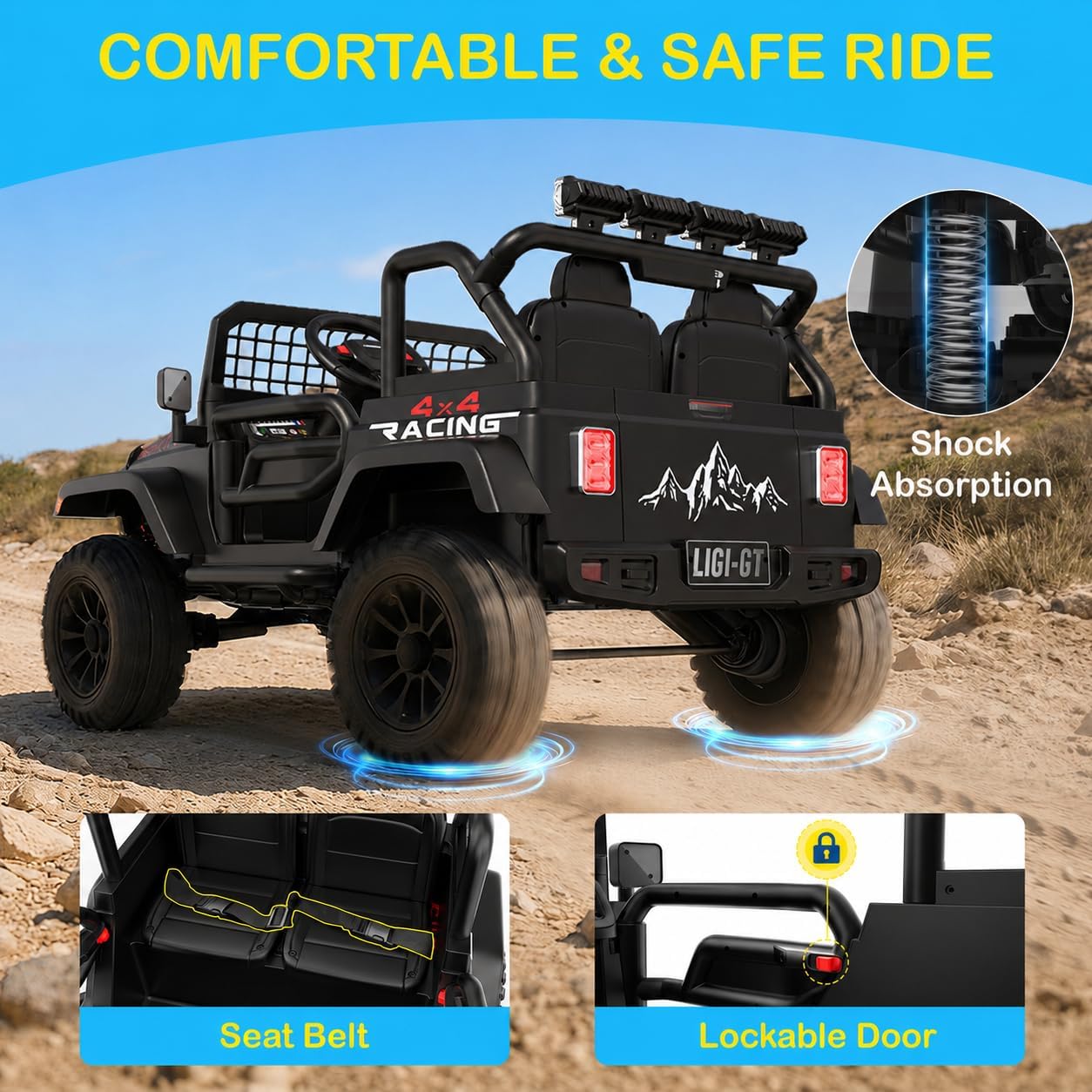 Detalle de JOYSTROLL 2-Seater Ride-On Car 24V