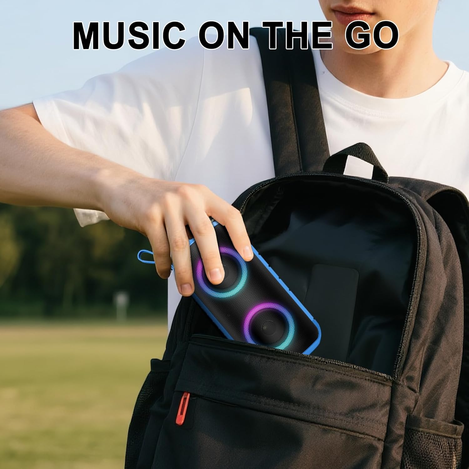 Thumbnail 6 de Hupoaf Bluetooth Speaker (IPX7) with 6D Loud Sound, RGB Lights, and 12H Playtime