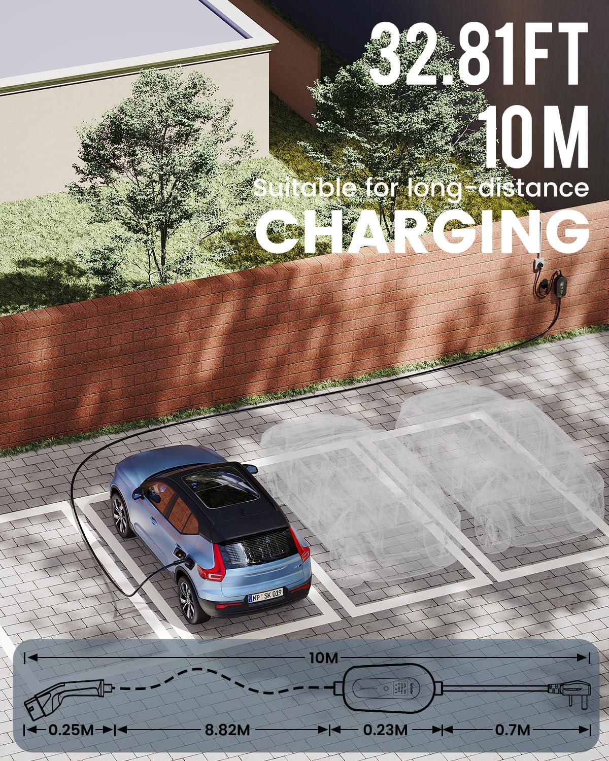 Detalle de EzGoGo EV Charger Cable 10m 3kW 🔌