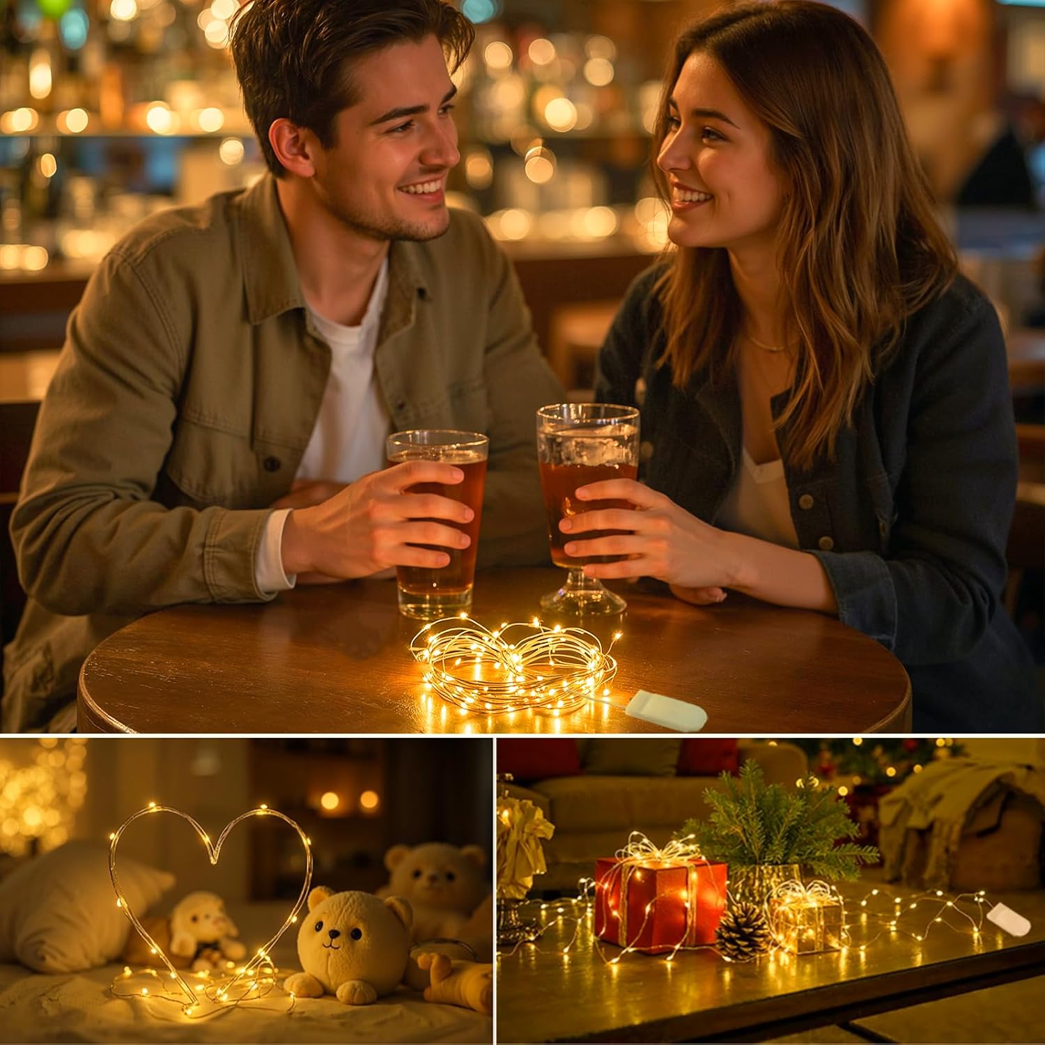 Thumbnail 6 de LEECOCO 1M LED Lichterkette mit Batterie – 20 Stück, Warmweiß, 10 LEDs pro Kette