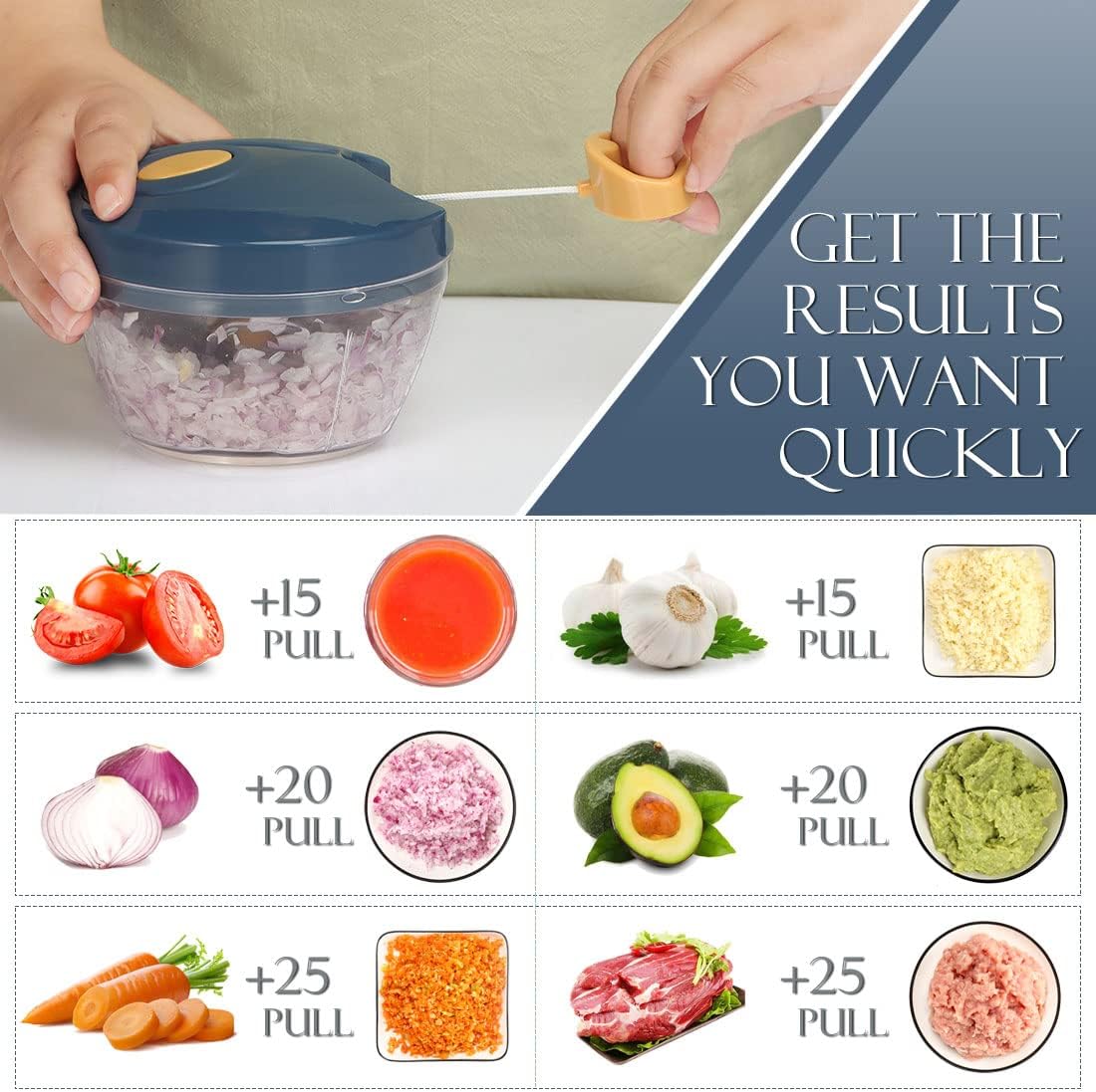 Thumbnail 1 de Ourokhome Manual Food Chopper 500ml 🥗