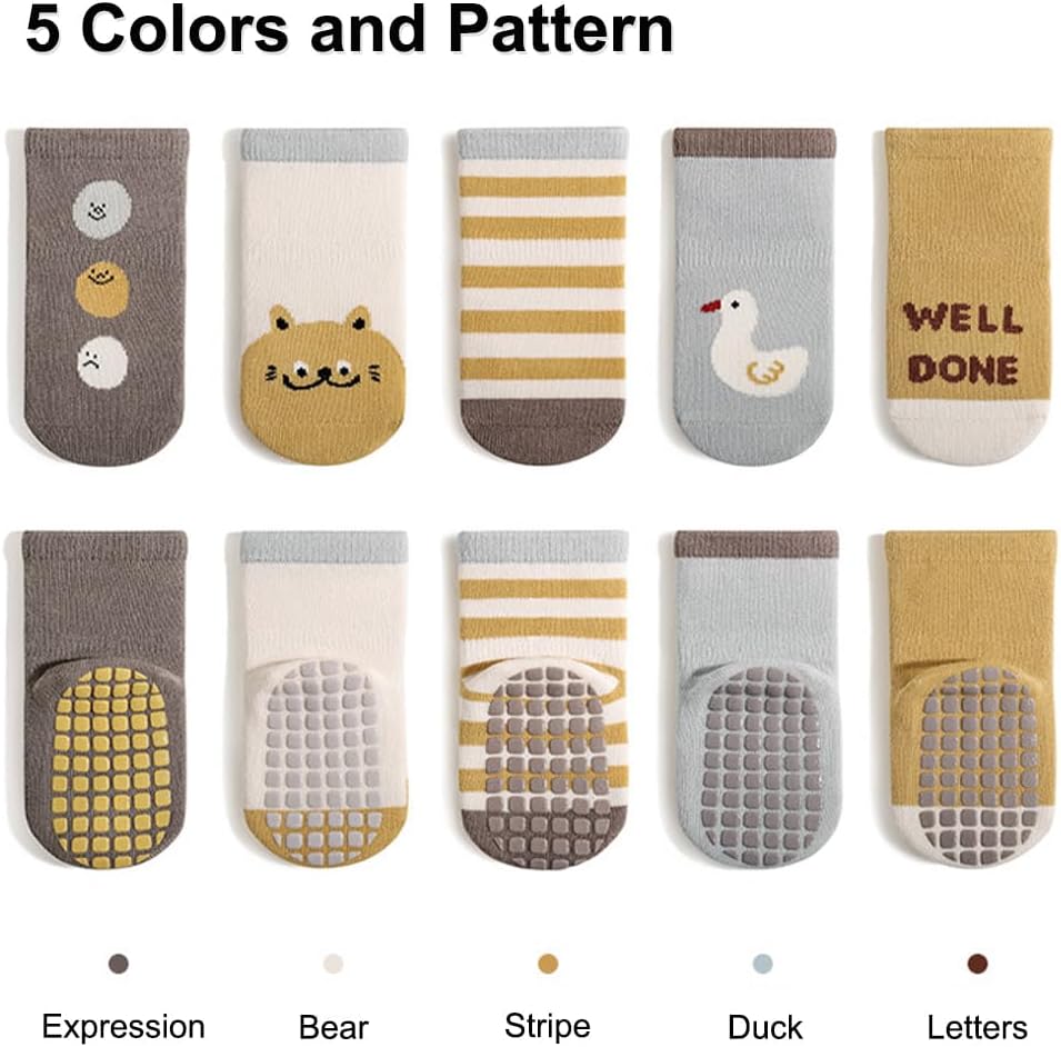 Thumbnail 2 de Exemaba Rutschfeste Socken für Baby – 5 Paar Anti-Rutsch-Sport-Socken
