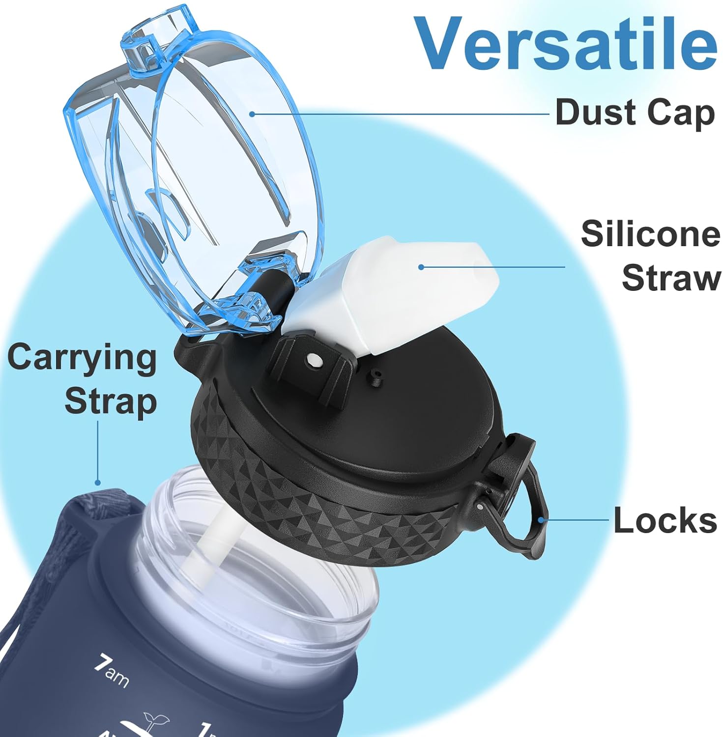 Thumbnail 2 de GOPPUS 500ml Kids Water Bottle with Straw