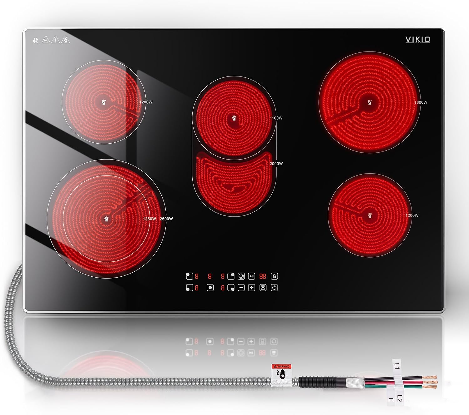 Detalle de VIKIO HOME 30-Inch Electric Cooktop