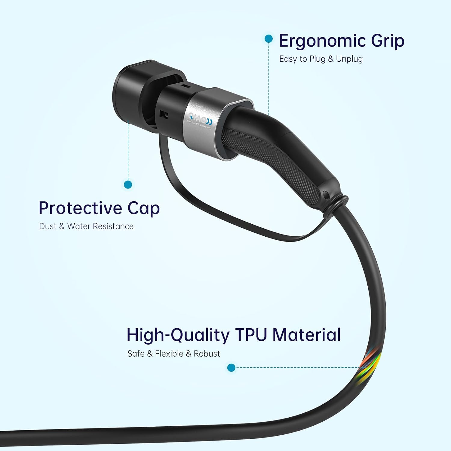 Thumbnail 6 de QIAO Type 2 EV charging cable 22kW 7.5m