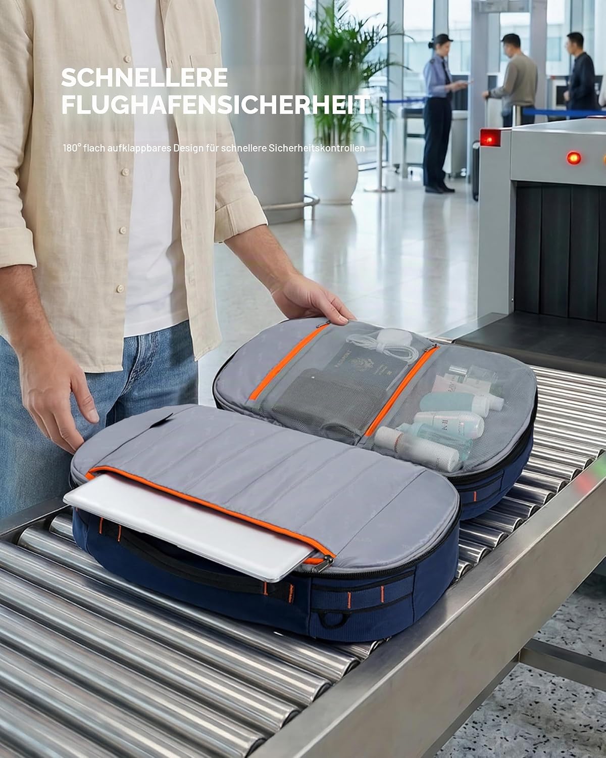 Thumbnail 6 de Tolaccea Reiserucksack – Handgepäck-Rucksack mit 40–50 L, 15,6 Zoll Laptopfach, TSA-freundlich, erweiterbar und vielseitig einsetzbar