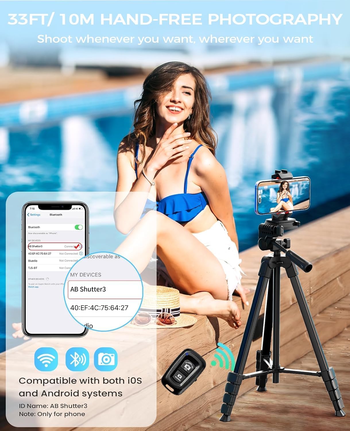 Thumbnail 3 de MACTREM 67" Tripod Stand for iPhone/iPad