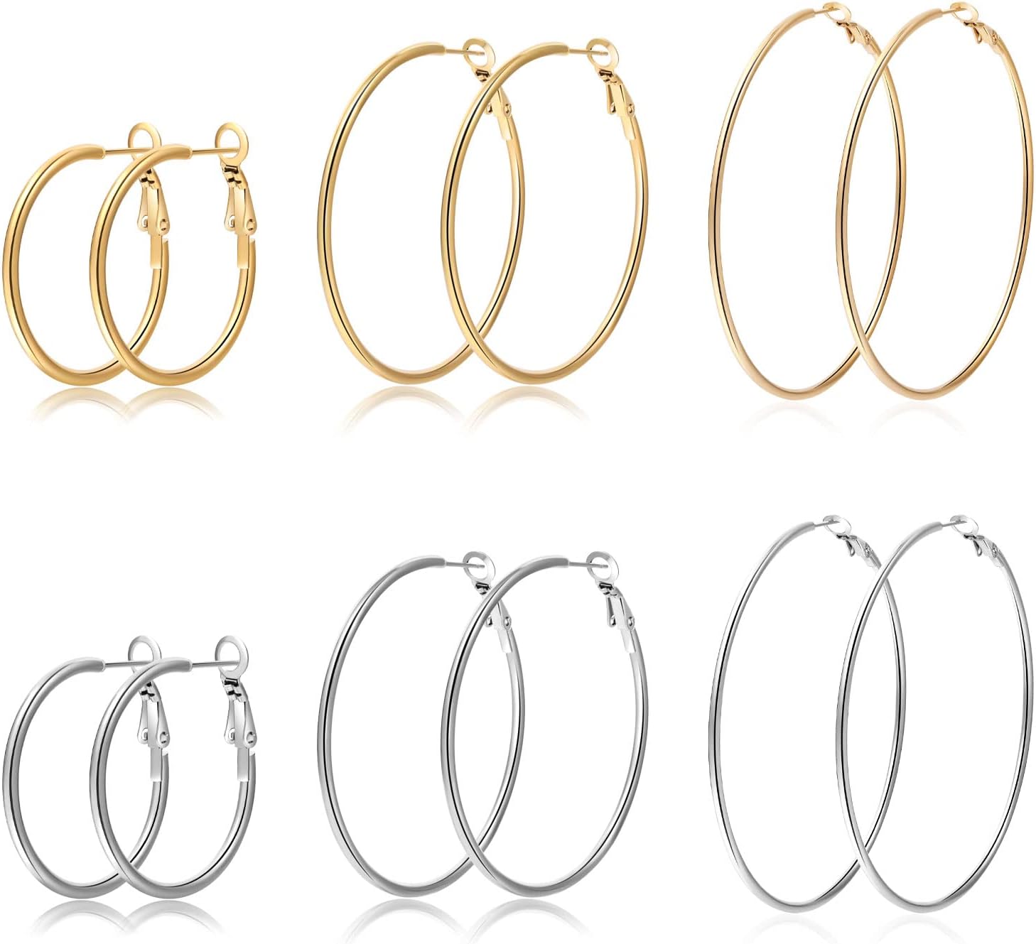 Detalle de PABBEU Hoop Earrings in 316L Stainless Steel