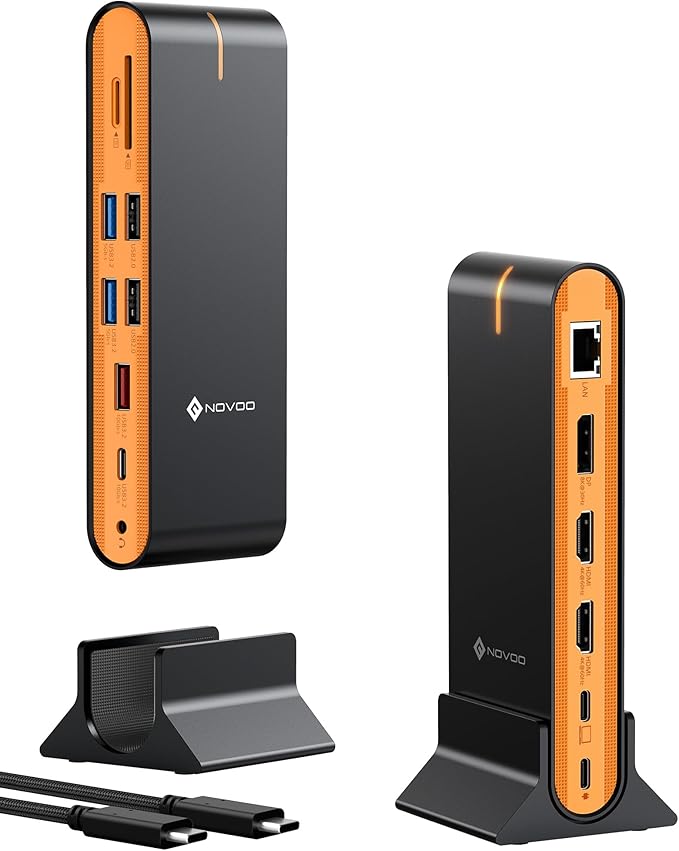 NOVOO 15-en-1 Estación de Acoplamiento USB-C para Triple Monitor 🖥️